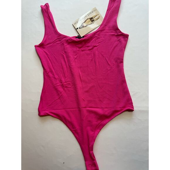 Naked Wardrobe Seamless Bodysuit Raspberry NWT - Picture 3 of 5